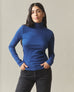 Women's Luxe Rib Turtleneck - Navy Peony